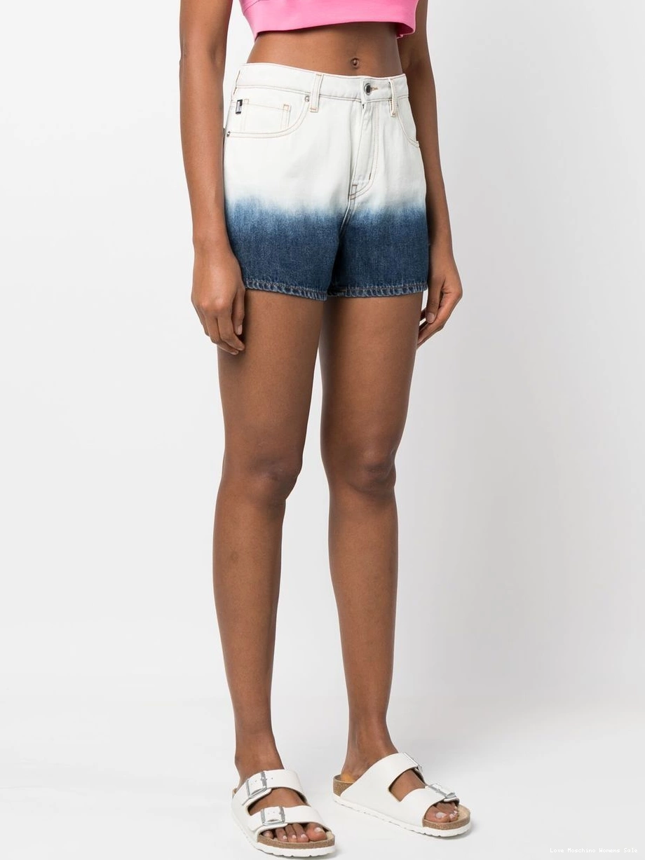 Cheap Love Women shorts denim Moschino ombre-effect 0324